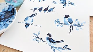 Watercolor Birds for Beginners - a Step by Step Tutorial