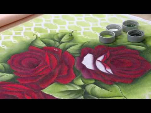 Pintura em tecido: Rosas Vermelhas por Eliana Rolim - 29/03/2017 - Mulher.com P1