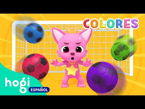 Canción de Fútbol | Juguemos con las Coloridas Pelotas de Fútbol | Colores | Hogi en español