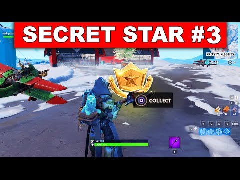 SECRET BATTLE STAR WEEK 3 SEASON 7 LOCATION! - Fortnite Battle Royale (Snowfall Challenges)