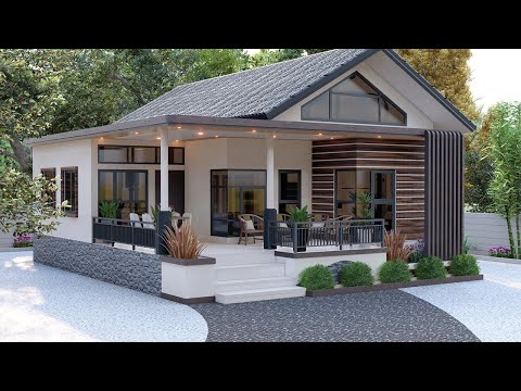 Simple House Design 3-Bedroom, Small Farmhouse Idea 9x10 Meters -  Beautiful and Luxury House