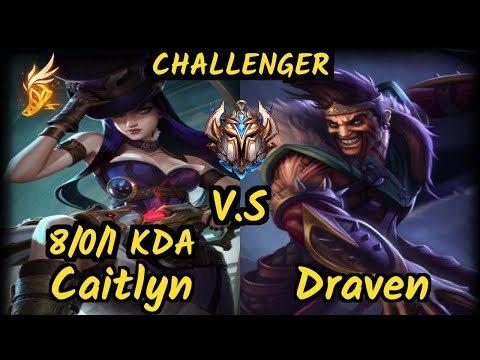 FLA Juzinho (CAITLYN) vs DRAVEN - 8/0/1 KDA BOTTOM ADC CHALLENGER GAMEPLAY - BR