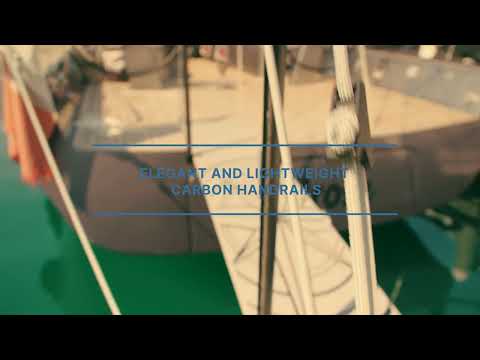 GS Composite - carbon handrails on carbon gangway