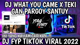 Download lagu DJ what you came x teki gan pargoy santuy DJ FYP di viral Tik tok yang kalian cari2 mp3