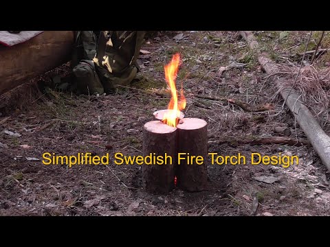 Simplified Swedish Fire Torch Design .Bushcraft.