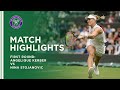 Angelique Kerber vs Nina Stojanovic | First Round Highlights | Wimbledon 2021