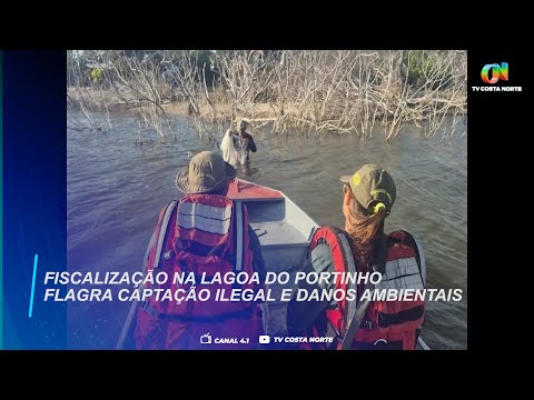 Fiscalização na Lagoa do Portinho flagra captação ilegal e danos ambientais