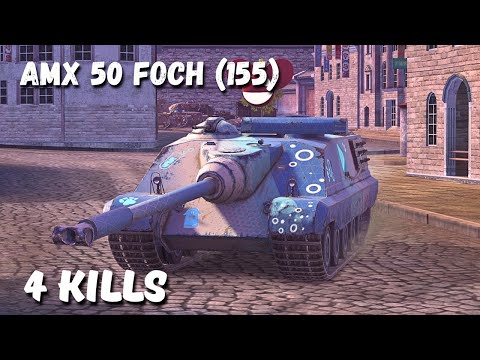 AMX 50 Foch (155) - 4 KILLS | 7,6 K Damage, WoT Blitz Replay