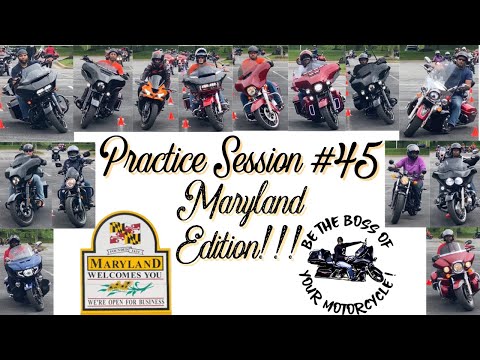 Motorcycle Practice Session #45 - Advanced Slow Speed Motorcycle Riding Skills - Maryland Edition!!!