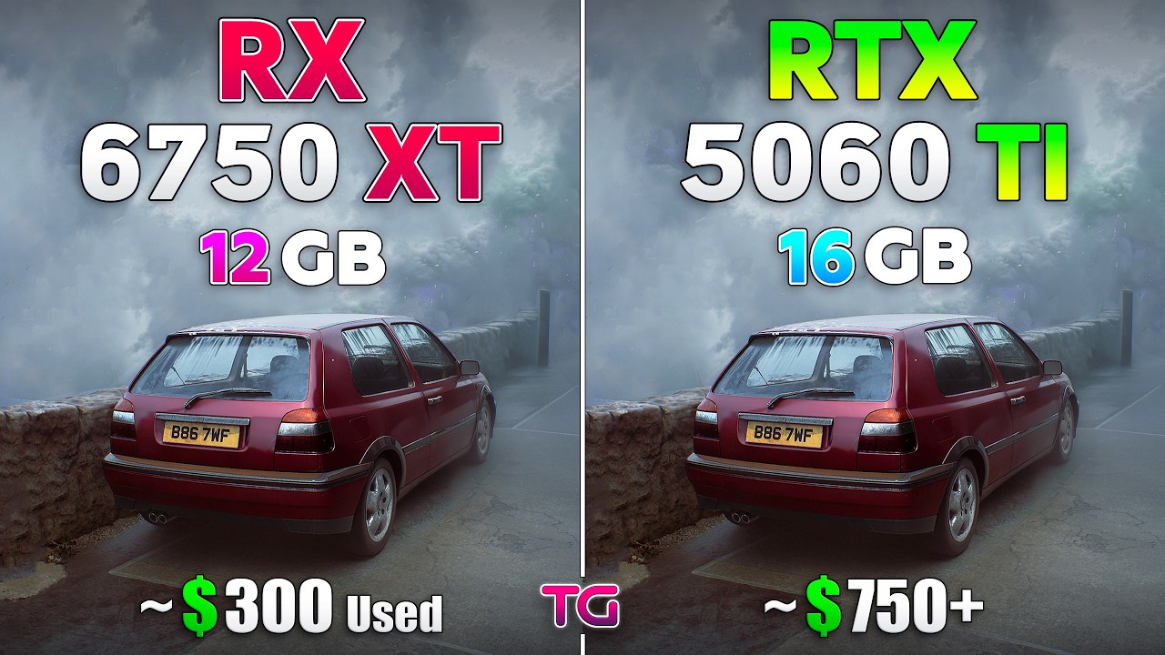 RTX 5060 Ti vs RX 6750 XT - Test in 10 Games