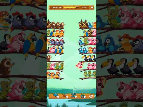 Bird sort 2 colour Puzzle games levels 48#gameplay #pubgmobile #puzzlegame #gaming #colour - YouTube