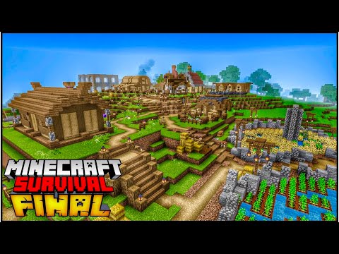 END!!🥲 |  Link and Tour of My Survival Map |  Minecraft Survival