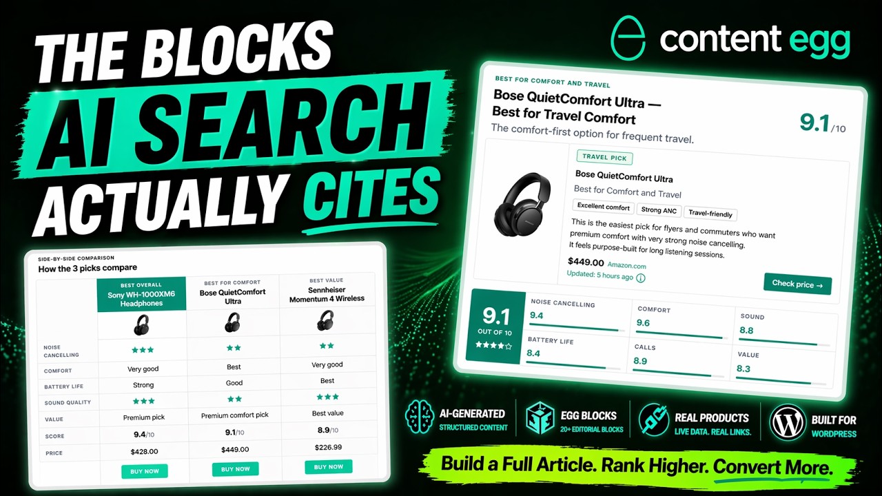 Build an Full Affiliate Article with Egg Blocks + AI That Ranks