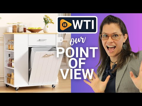 Kitchen Island with Trash Can Storage - WTI product video review