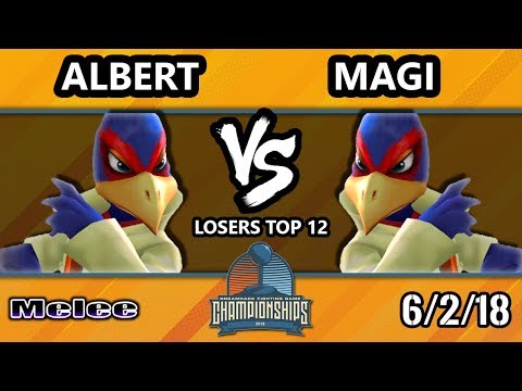 DHATX18 SSBM - Albert (Falco) Vs. Magi (Falco) - Smash Melee Losers Top 12