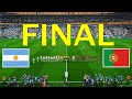 ARGENTINA vs PORTUGAL - FINAL - FIFA World Cup 2022 - Full Match | Messi vs Ronaldo | PES Gameplay