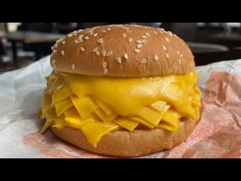 Would you eat this new burger with 20 cheese slices, no meat? | Burger King Thailand