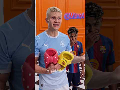 Something Was Off About Mbappé’s Slippers… 🧐🥿 #parody #football #haaland
