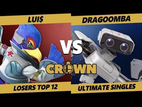 Crown 2019 SSBU - Lui$ (Fox, Falco) Vs. Dragoomba (ROB) Smash Ultimate Tournament Losers Top 12