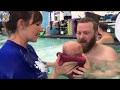 One Month Old Infant S First Born To Swim Experience With Karen On 6 8 18