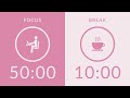 50 10 Pomodoro Timer With Pink Noise 3 Hour Study With Me For Deep Focus ADHD