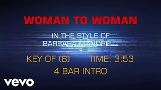 Barbara Mandrell - Woman To Woman (Karaoke)