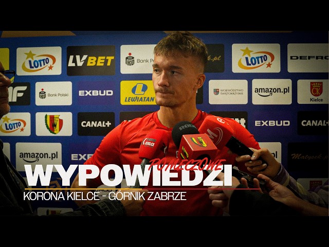Marcel Pięczek i Patrik Hellebrand po meczu Korona Kielce - Górnik Zabrze (15.09.2026)