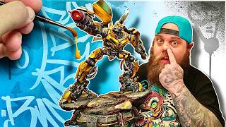 Painting A 3D Printed Bumblebee Statue (Transformers) - This Took 55 Hours... Was It Worth It?