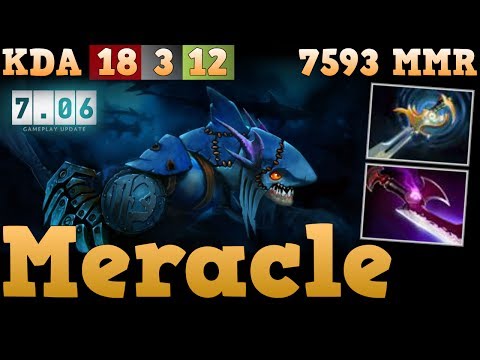 How to play Slark in the patch 7.06? Meracle Slark full game.
