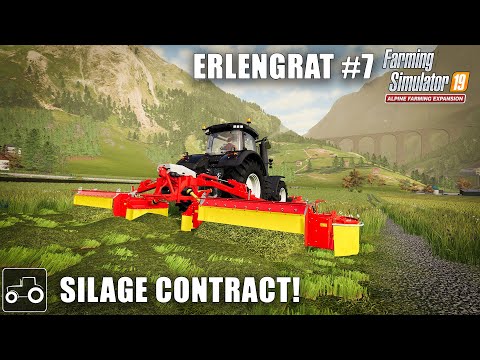 Silage Bale Contract & Spreading Lime, Erlengrat #7 Farming Simulator 19 Alpine Expansion Timelapse