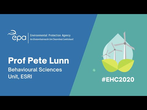 Professor Pete Lunn, Behavioural Sciences Unit, ESRI