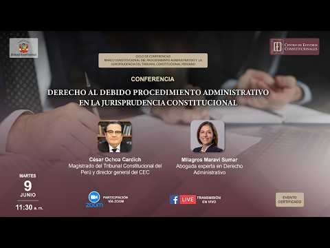 Conferencia sobre “Derecho al debido procedimiento administrativo en la jurisprudencia constitucional” organizó el CEC del TC, video de YouTube