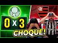 React de Flamengo 0x3 Palmeiras, Carrascal e expulso Rossi falha e Verdão atropela o Mengão.