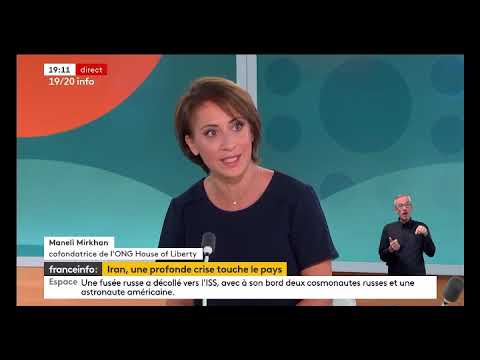 Maneli Mirkhan sur France Info à l'anniversaire de la mort de Mahsa Amini