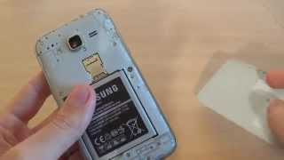 Samsung Galaxy Core Prime G361F - How to put sim card and memory card