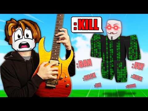 I Met a HACKER while Playing GUITAR in ROBLOX...
