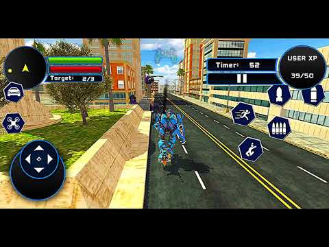 Drone Robot Bumblebee Car Transformation Battle City #3 - Android Gameplay