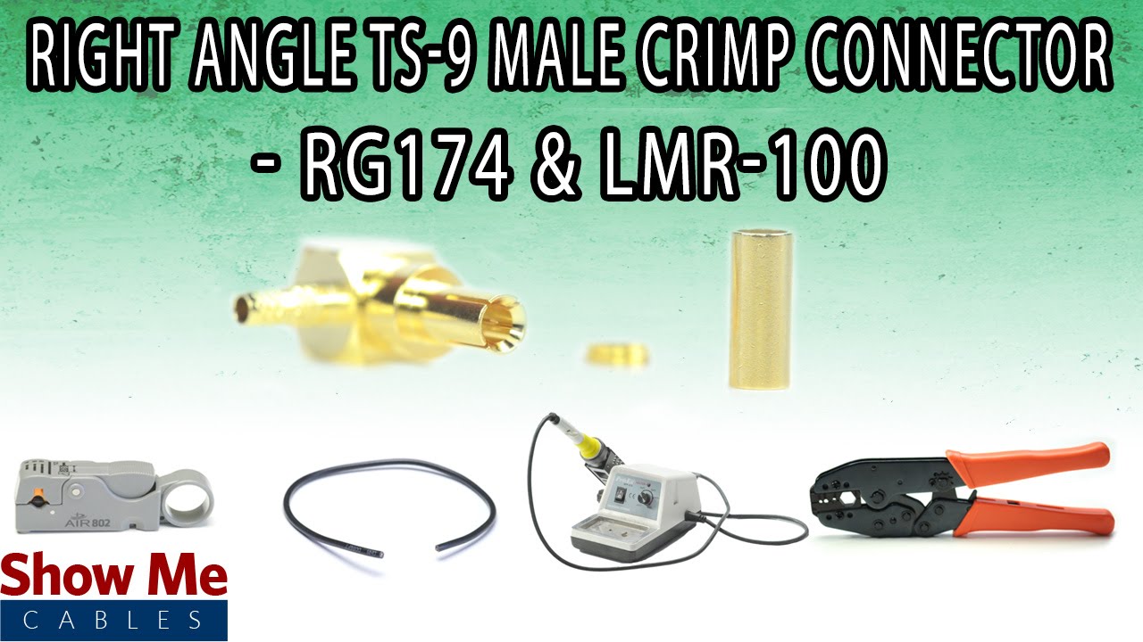 Right Angle TS-9 Male Crimp Connector For RG174 & LMR-100 - Perfect For DIY Installs!