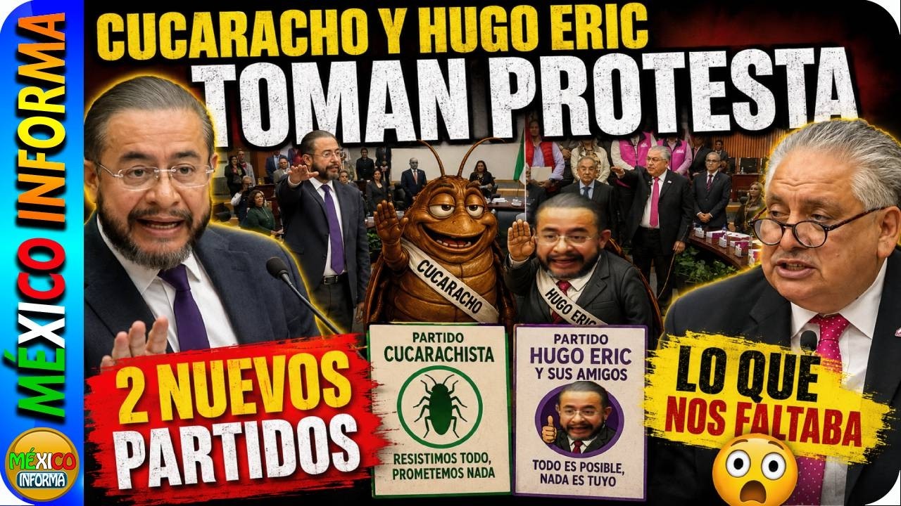 LO QUE NOS FALTABA: CUCARACHO Y HUGO ERIC TOMAN PROPTESTA.YA SON UNA REALIDAD SUS PARTIDOS POLÍTICOS