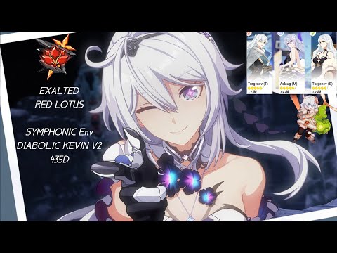 HI3 SEA EX Abyss Exalted Red Lotus 435D 731 Pts | Diabolic Kevin V2 (Symphonic) - S0 Trio Herrschers