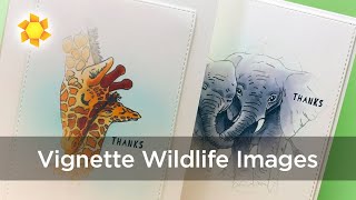 Stamping Vignette Images: Elephants and Giraffes