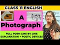 A photograph class 11|A photograph class 11 in hindi|Class 11 English