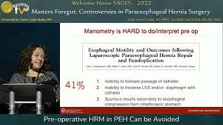 Pre-operative HRM in PEH Can be Avoided