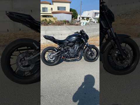 YAMAHA MT07 Sound Brutal Black Widow💥💨 #mt07 #yamaha #motorcycle #shorts