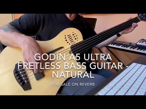 Godin A5 Ultra Fretless Bass Guitar demo