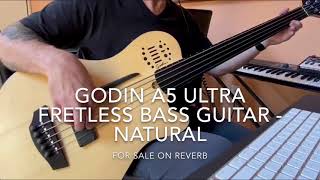 Video thumbnail for Godin A5 Ultra Fretless Bass Guitar demo by Dave Porter