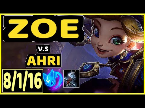 EVROT (ZOE) vs AHRI - 8/1/16 KDA MID CHALLENGER GAMEPLAY - BR