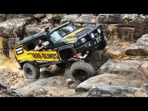 H3 Hummer Rock Crawling Australia   Suzuki, Prado & 80 Series Hills @ Menai