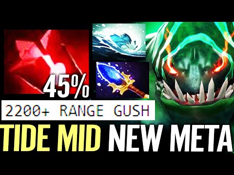 🔥 NEW META Tidehunter Bloodstone MID — Aghanim 2200 Range Gush Hard Magic Build Dota 2 Pro