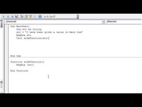 Excel 2010 VBA Tutorial 31   Passing a Variable to a Function